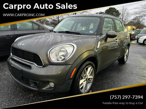 2011 MINI Cooper Countryman for sale at Carpro Auto Sales in Chesapeake VA