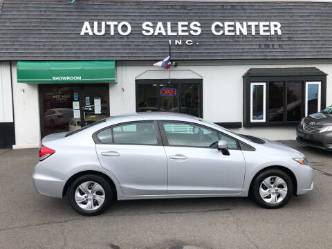 2014 Honda Civic for sale at Auto Sales Center Inc in Holyoke MA