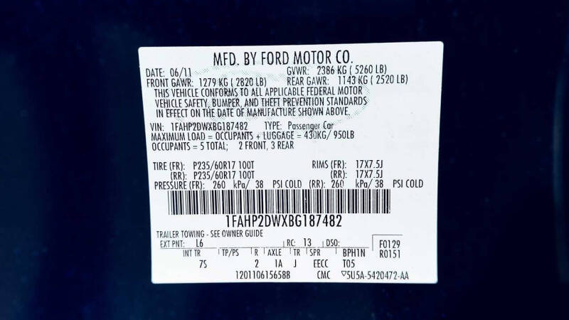 2011 Ford Taurus SE