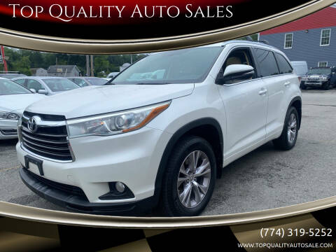 2015 Toyota Highlander for sale at Top Quality Auto Sales in Westport MA