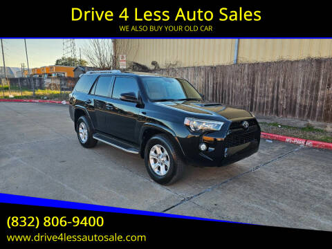 2016 Toyota 4Runner for sale at Drive 4 Less Auto Sales in Houston TX