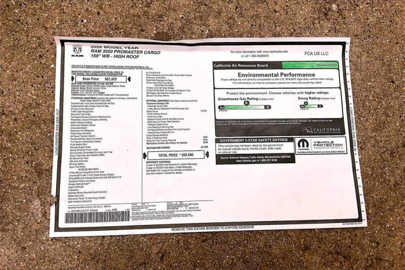 2026 RAM ProMaster