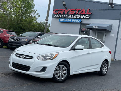 2017 Hyundai Accent for sale at Crystal Auto Sales Inc in Nashville TN