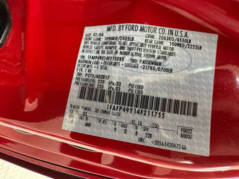 2004 Ford Mustang SVT Cobra