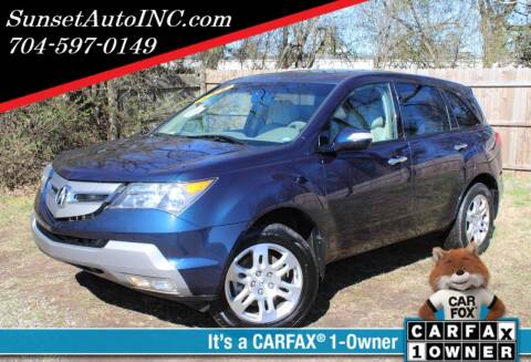 2009 Acura MDX for sale at Sunset Auto in Charlotte NC