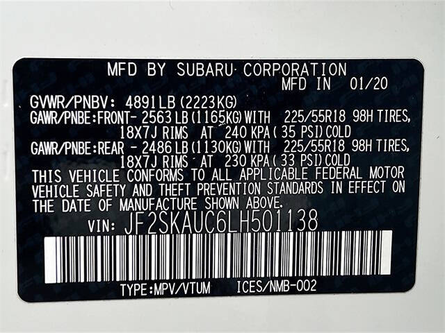 2020 Subaru Forester Limited