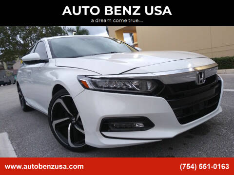 2020 Honda Accord for sale at AUTO BENZ USA in Fort Lauderdale FL