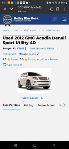 2012 GMC Acadia Denali