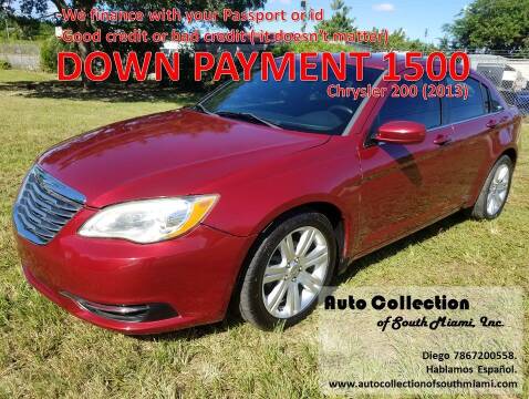 2013 Chrysler 200 for sale at AUTO COLLECTION OF SOUTH MIAMI in Miami FL