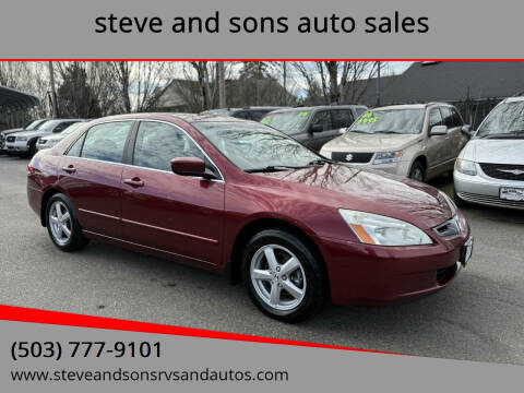 2004 Honda Accord for sale at steve and sons auto sales in Happy Valley OR