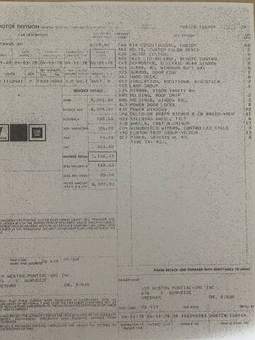 1978 Pontiac Firebird