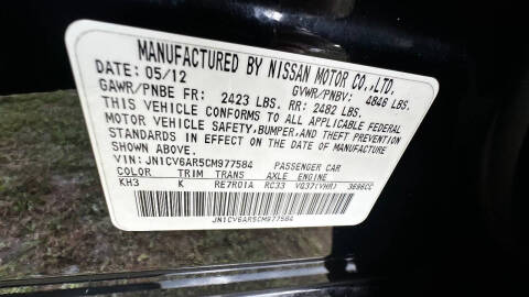 2012 Infiniti G37 Sedan x