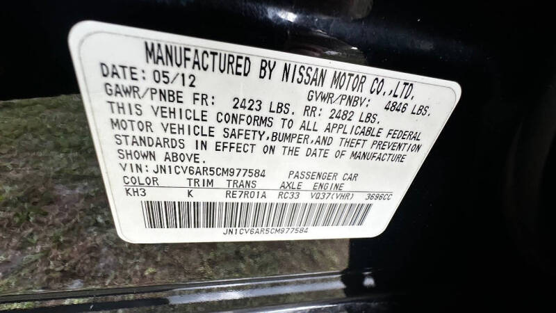 2012 Infiniti G37 Sedan x