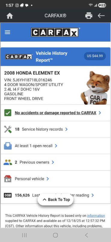 2008 Honda Element EX