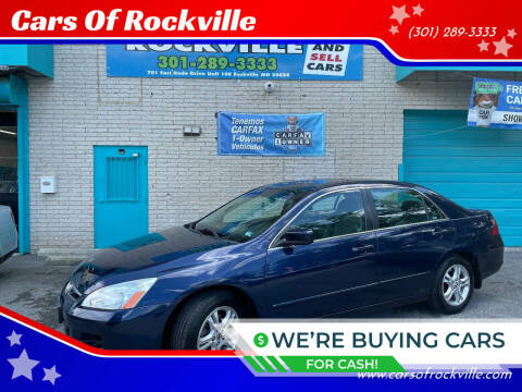 2006 Honda Accord for sale at Cars Of Rockville in Rockville MD