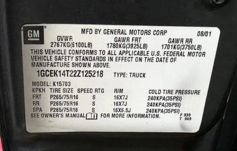 2002 Chevrolet Silverado 1500