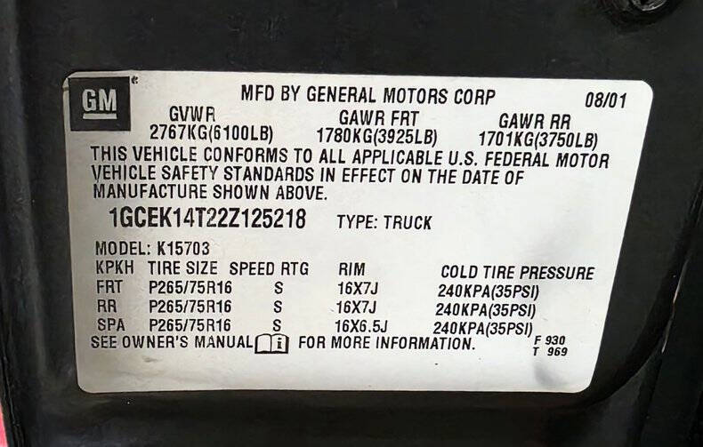 2002 Chevrolet Silverado 1500