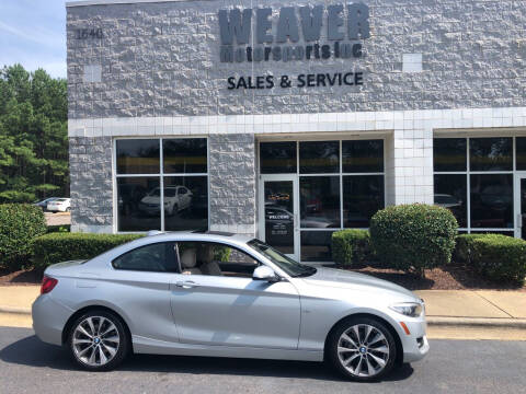 2014 BMW 2 Series for sale at Weaver Motorsports Inc in Cary NC