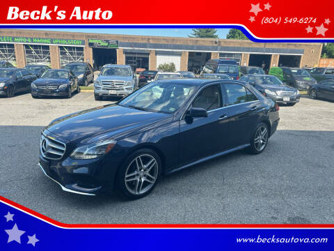 2016 Mercedes-Benz E-Class for sale at Beck's Auto in Chesterfield VA