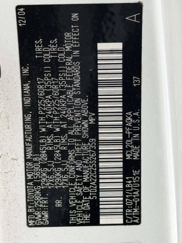 2005 Toyota Sienna XLE 7 Passenger