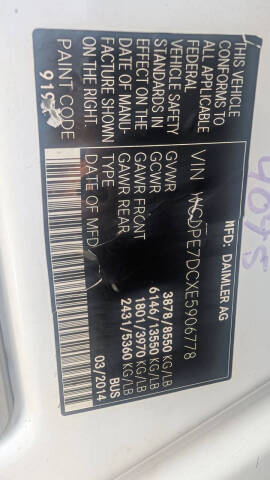 2014 Freightliner Sprinter 2500