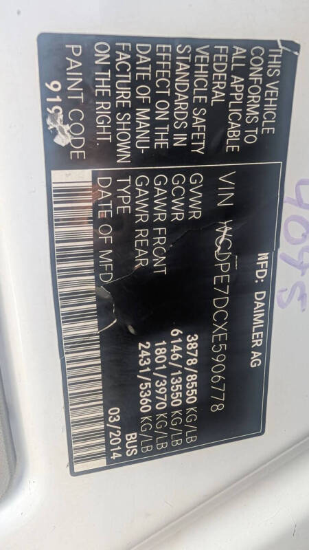 2014 Freightliner Sprinter 2500