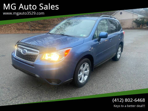 2015 Subaru Forester for sale at MG Auto Sales in Pittsburgh PA