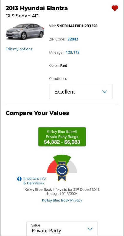 2013 Hyundai Elantra GLS