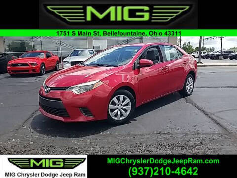 2015 Toyota Corolla for sale at MIG Chrysler Dodge Jeep Ram in Bellefontaine OH