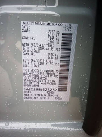 2026 Nissan Frontier SV