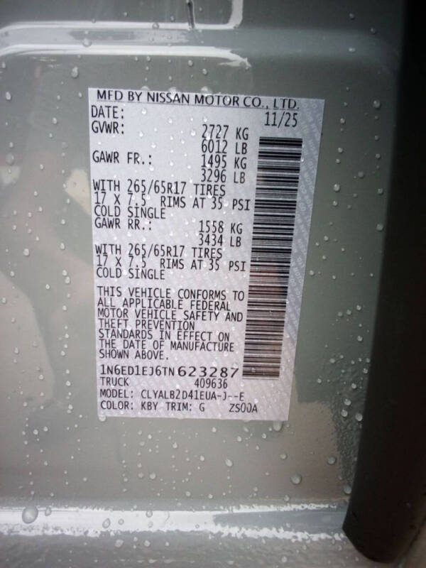 2026 Nissan Frontier SV