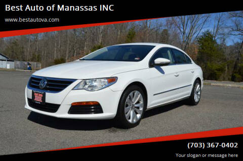 2012 Volkswagen CC for sale at Best Auto of Manassas INC in Manassas VA