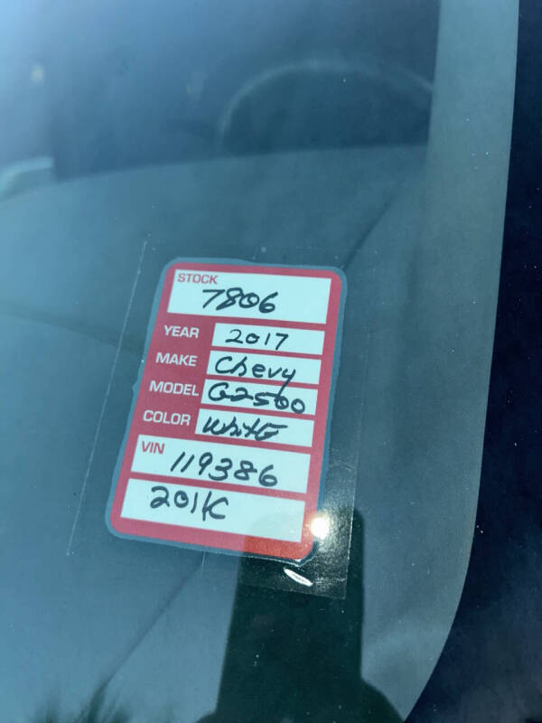 2017 Chevrolet Express 2500