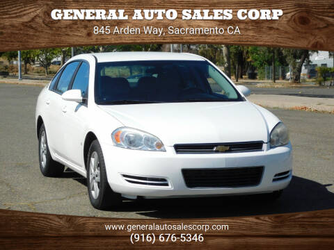 2008 Chevrolet Impala for sale at General Auto Sales Corp in Sacramento CA