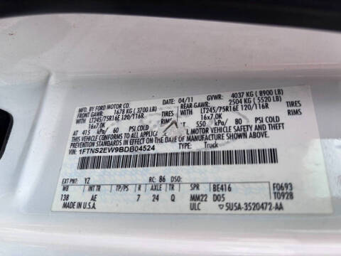 2011 Ford E-Series E-250