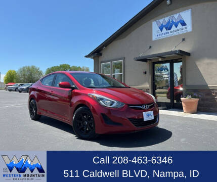 2016 Hyundai Elantra for sale at Western Mountain Bus & Auto Sales in Nampa ID
