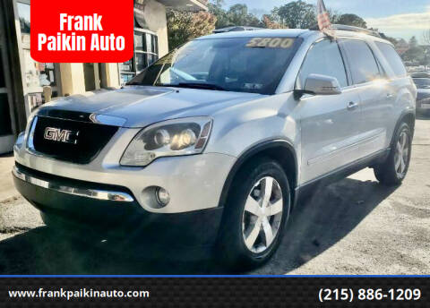 2012 GMC Acadia for sale at Frank Paikin Auto in Glenside PA