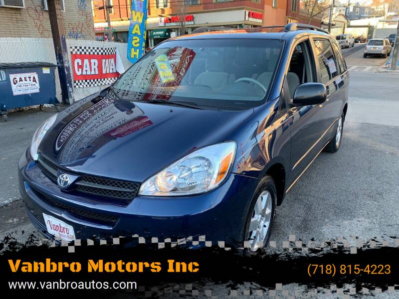 2005 Toyota Sienna for sale at Vanbro Motors Inc in Staten Island NY