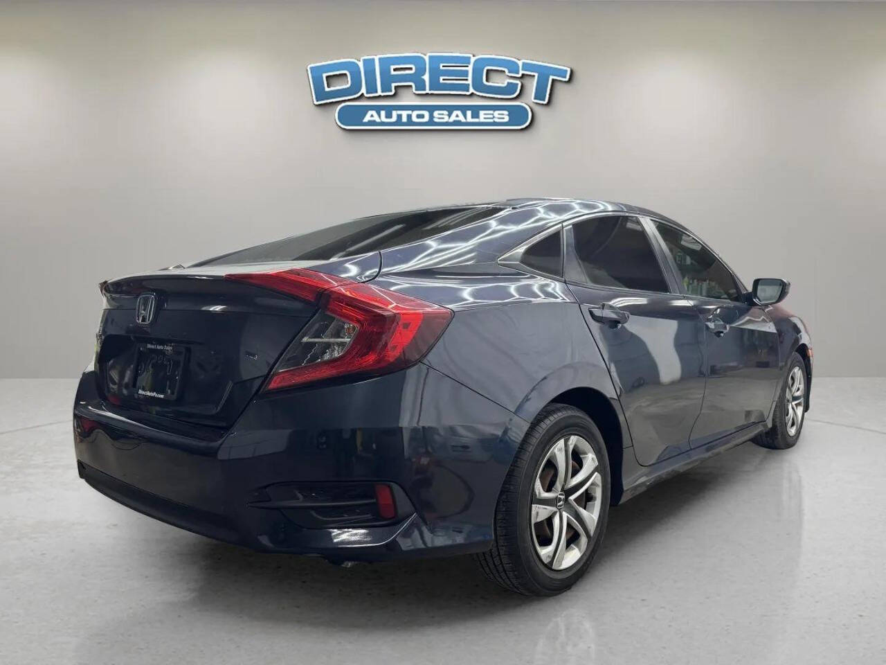 2018 Honda Civic LX 4dr Sedan CVT - Gray exterior view 6