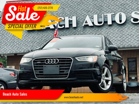 2016 Audi A3 for sale at Beach Auto Sales in Virginia Beach VA