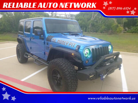 2016 Jeep Wrangler Unlimited for sale at RELIABLE AUTO NETWORK in Arlington TX