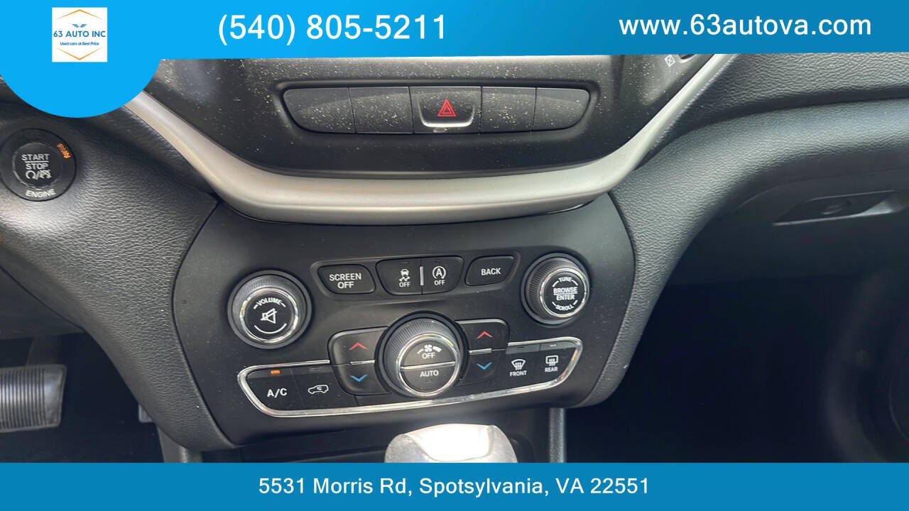 2015 Jeep Cherokee for sale at 63 Auto Inc in Spotsylvania, VA