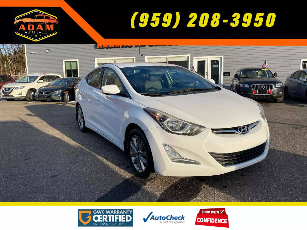 2016 Hyundai ELANTRA for sale at Adam Auto Sales Inc in Berlin, CT