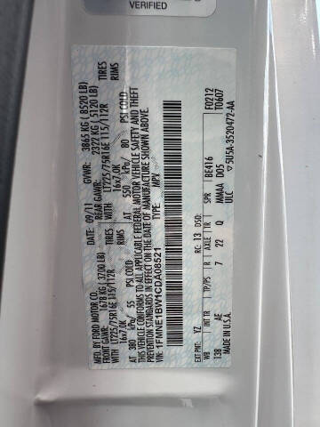 2012 Ford E-Series E-150 XL