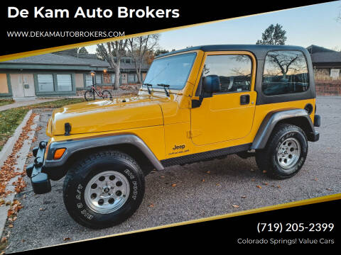 2004 Jeep Wrangler for sale at De Kam Auto Brokers in Colorado Springs CO