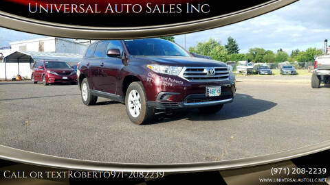 2012 Toyota Highlander for sale at Universal Auto Sales Inc in Salem OR