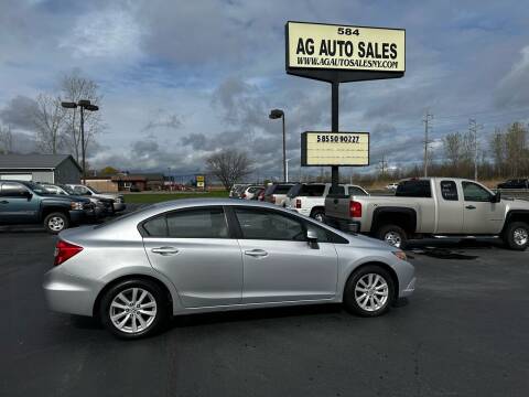 2012 Honda Civic for sale at AG Auto Sales in Ontario NY