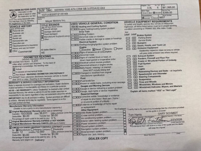 2026 GMC Sierra 1500