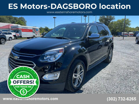 2016 Chevrolet Equinox for sale at ES Motors-DAGSBORO location in Dagsboro DE