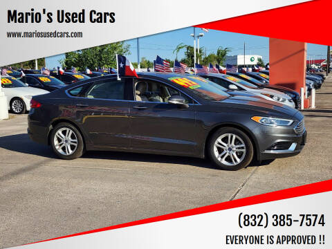 2018 Ford Fusion for sale at Mario's Used Cars - South Houston Location in South Houston TX